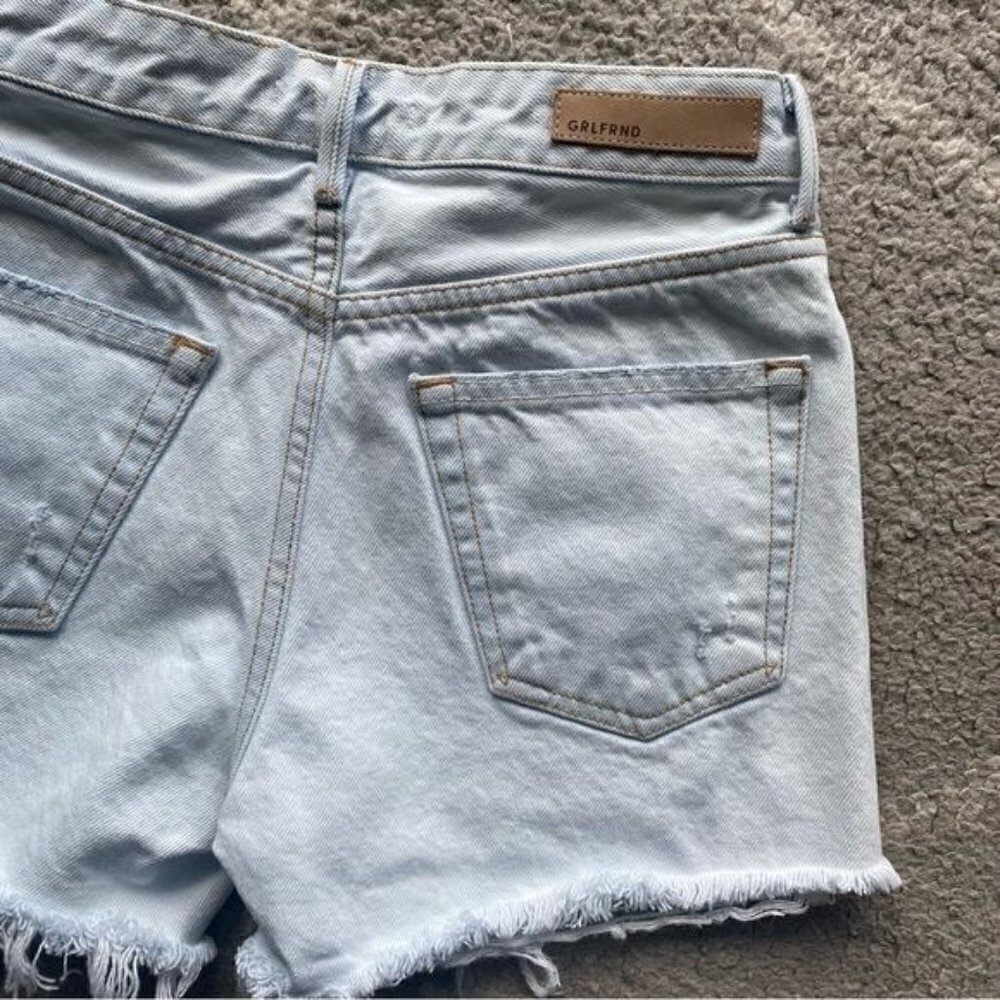 GRLFRND Helena Distressed Denim Jean Shorts in Dare Me 26 - Picture 3 of 9